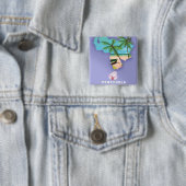 Venezuela-kaart Vierkante Button 5,1 Cm (In situ)