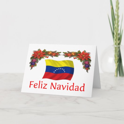 Venezuela Kerstmis Feestdagen Kaart (Voorkant)