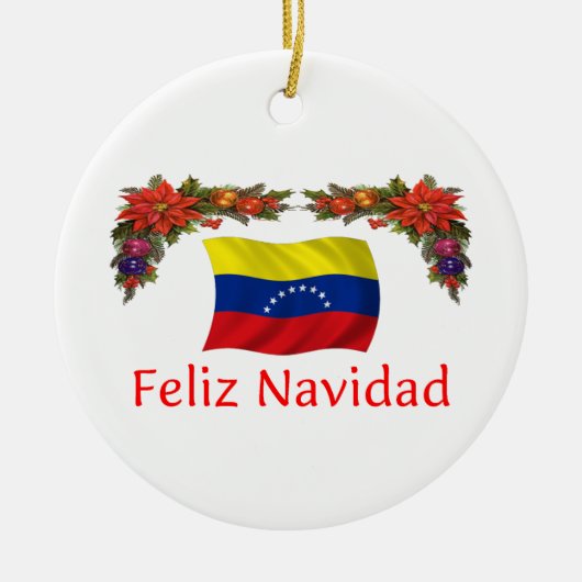 Venezuela Kerstmis Keramisch Ornament (Voorkant)
