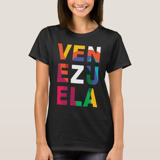 Venezuela kleurrijk t-shirt (Voorkant)