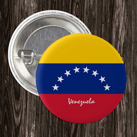 Venezuela-knop, patriottische Venezolaanse vlag Ronde Button 3,2 Cm