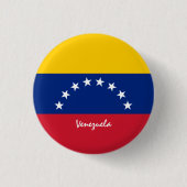 Venezuela-knop, patriottische Venezolaanse vlag Ronde Button 3,2 Cm (Voorkant)