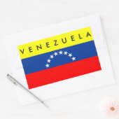 Venezuela Land Vlag Natie Symbool Naam Tekst Rechthoekige Sticker (Envelop)