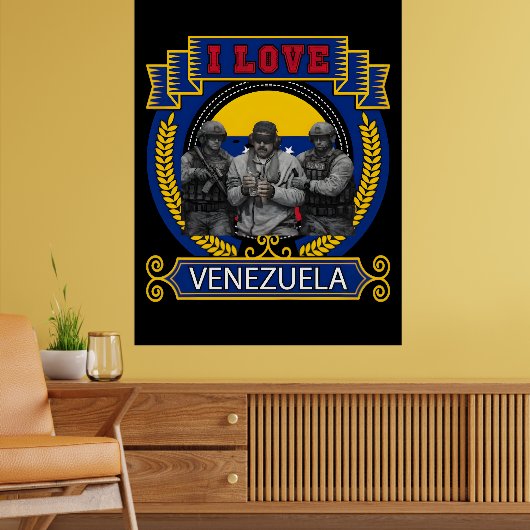 Venezuela Libre Captured Live Maduro T-shirt Poster (Woonkamer 2)