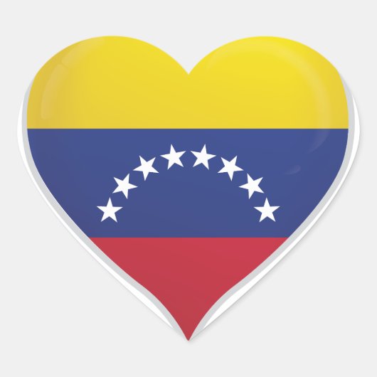 Venezuela liefde vlag trots hart sticker (Voorkant)