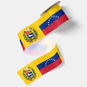 Venezuela lint, embleem, patriot, Venezolaanse vla Satijnen Lint
