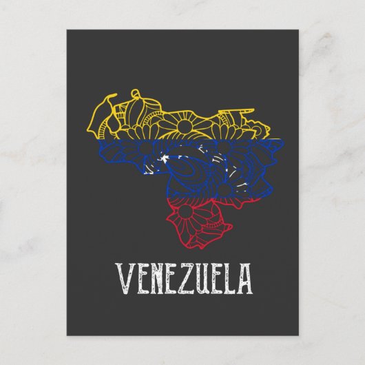 Venezuela Mandala Map Briefkaart (Voorkant)