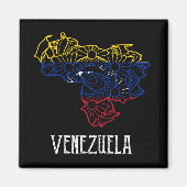 Venezuela Mandala Map Magneet (Voorkant)