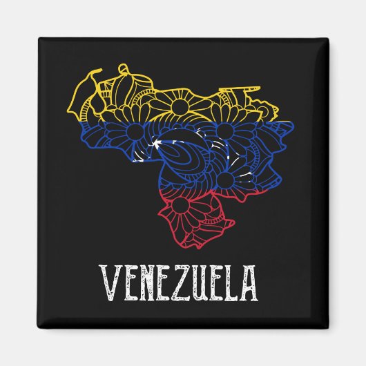 Venezuela Mandala Map Magneet (Voorkant)