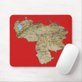 Venezuela Map Mousepad Muismat (Met muis)