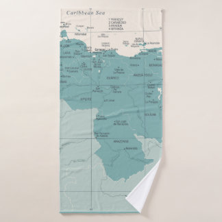 Venezuela Map - Vintage High Detailed vintage Illu Badhanddoek