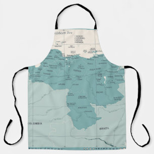 Venezuela Map - Vintage High Detailed vintage Illu Schort