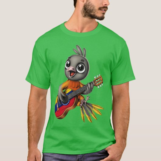Venezuela Nationaal Vogelmeisje T-shirt (Voorkant)