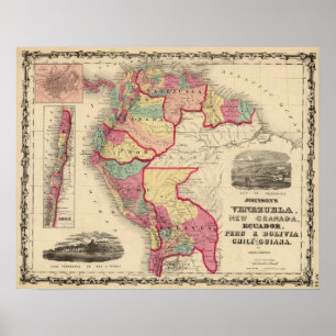Venezuela, New Granada en Ecuador Poster