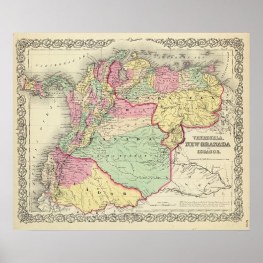Venezuela, New Granada en Ecuador Poster (Voorkant)