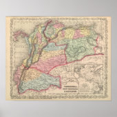 Venezuela, New Grenada en Equador Poster (Voorkant)