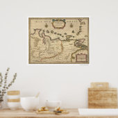 Venezuela op Hondius Map - 1630 Poster (Keuken)