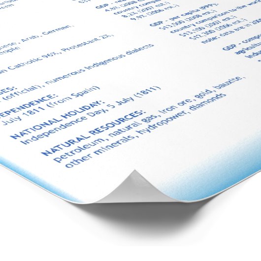 Venezuela Poster (Hoek)