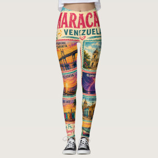 Venezuela Postzegel Maracaibo Estado Zulia Tropisc Leggings