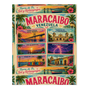 Venezuela Postzegel Maracaibo Estado Zulia Tropisc Perfect Poster
