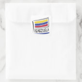 Venezuela Pride X vlag Vierkante Sticker (Tas)