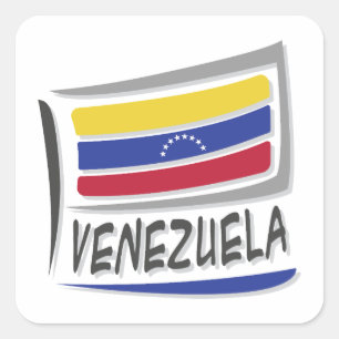 Venezuela Pride X vlag Vierkante Sticker