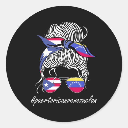 Venezuela Puerto Rico vlag Venezuela vlag Ronde Sticker (Voorkant)
