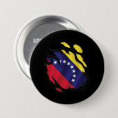Venezuela ripte vlag ronde button 7,6 cm (Voorkant /achterkant)