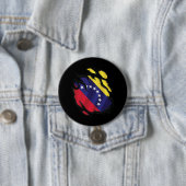 Venezuela ripte vlag ronde button 7,6 cm (In situ)