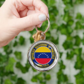 Venezuela Rond Embleem Sleutelhanger (Hand)