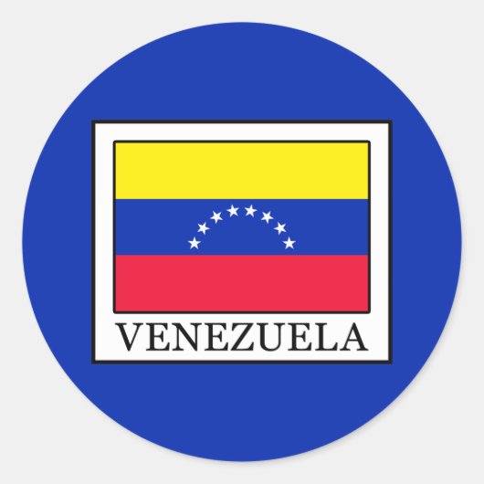 Venezuela Ronde Sticker (Voorkant)