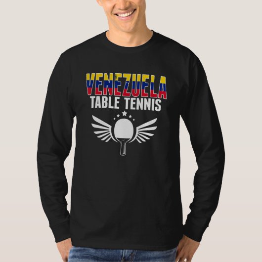 Venezuela Table Tennis   Venezuelan Ping Pong Supp T-shirt (Voorkant)