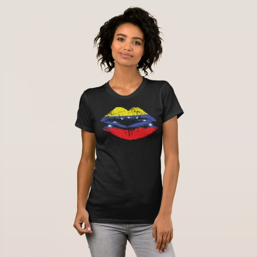 Venezuela tilt het shirt voor vrouwen. (Voorkant volledig)