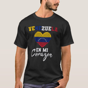Venezuela Trots Venezolaanse vlag Spaans hart T-shirt