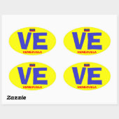 Venezuela VE Euro Style Ovale Sticker (Vel)