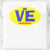 Venezuela VE Euro Style Ovale Sticker (Tas)