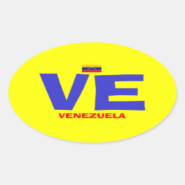 Venezuela VE Euro Style Ovale Sticker