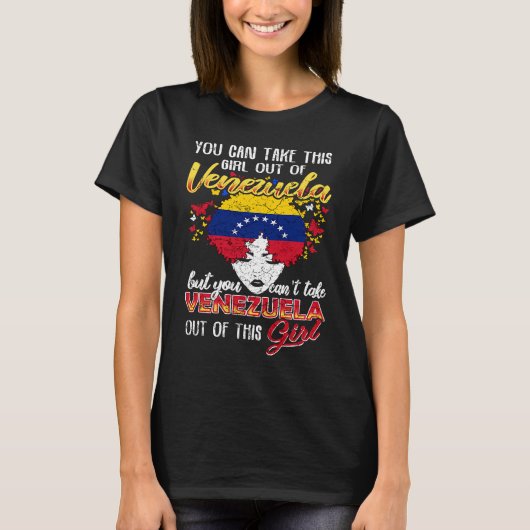 Venezuela Venezolaans Meisje T-shirt (Voorkant)