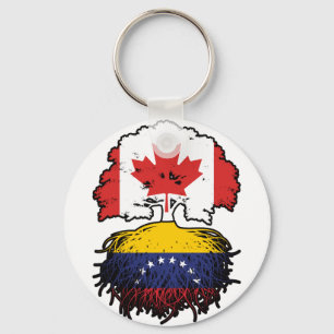 Venezuela Venezolaanse Canadese Canada Boomwortels Sleutelhanger