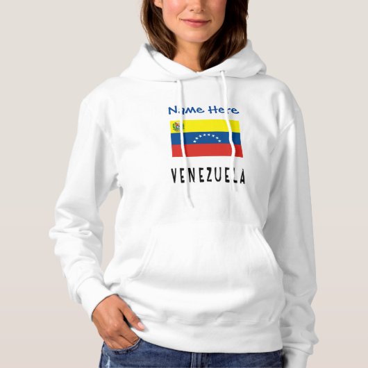 Venezuela Venezolaanse vlag blauw gepersonaliseerd Hoodie (Voorkant)