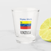 Venezuela Venezolaanse vlag blauw gepersonaliseerd Shot Glas (Voorkant)