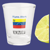 Venezuela Venezolaanse vlag blauw gepersonaliseerd Shot Glas