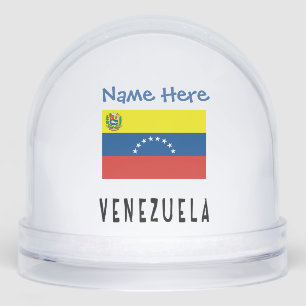 Venezuela Venezolaanse Vlag Blauw Gepersonaliseerd Sneeuwbol