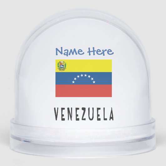 Venezuela Venezolaanse vlag blauw gepersonaliseerd Sneeuwbol (Voorkant)