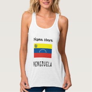 Venezuela Venezolaanse Vlag Gepersonaliseerde Naam Tanktop