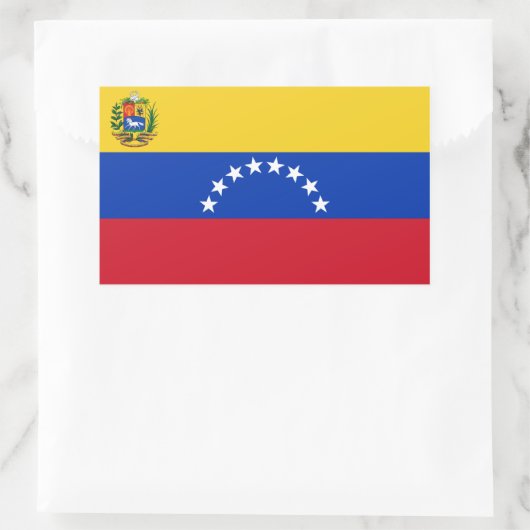 Venezuela/Venezolaanse vlag Rechthoekige Sticker (Tas)
