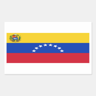 Venezuela/Venezolaanse vlag Rechthoekige Sticker