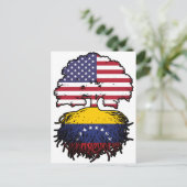 Venezuela Venezuela American USA Tree Roots Flag Briefkaart (Staand voorkant)