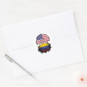 Venezuela Venezuela American USA Tree Roots Flag Ronde Sticker (Envelop)
