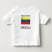 Venezuela Venezuelan Flag Blue Personalized Name Kinder Shirts (Achterkant)